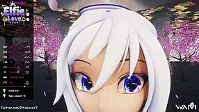 pov blowjob from hentai vtuber elfie love