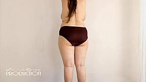 Lena’s self-pleasure experience in skimpy panties and big ass revealed