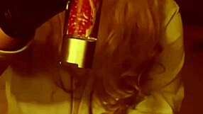 A gloved handjob that brings divine pleasure
