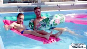 Young and straight Southern Strokes gay twinks Tony Milak and Corey Law in bareback action.