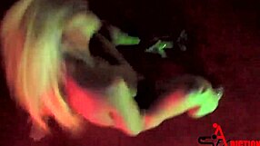 Blonde and redhead girls, zenda and blondie, subtly touching their pussies in public outdoor setting