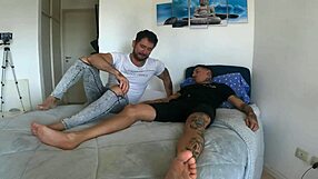 Straight guy gets relaxed with gay friend’s big dick