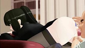 27-year-old teacher bound in bondage game with fisting and toys in anime hentai