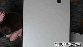 Teen Couple In Lingerie Performs Blowjob On Desk