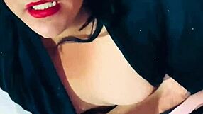 One on one blowjob action with a curvaceous brunette adult film actress.
