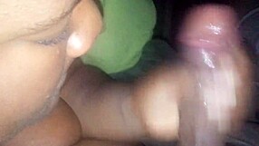 Ebony beauty delivers an explosive blowjob!