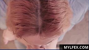 Curvy Redhead Milf Caught Jerking With Phone