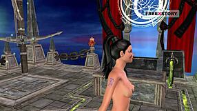 Indian teen poses seductively in 3D animation