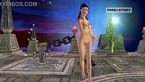 Indian teen poses seductively in 3D animation