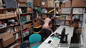 Police and cop seduce a suspect and have sex with her in the cell.