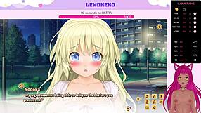 Vtuber Lewdneko continues the erotic visual novel Love Cubed in a adult game.