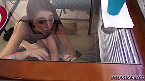 petite blonde teen 18+ striptease sucking stepbros banana