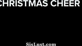 Christmas threesome with hot stepsisters in pov