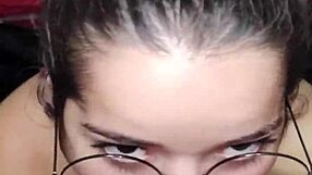 Brunette Babe White Moon Gives Deepthroat Blowjob After Shower