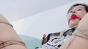 Enjoy Rough Bondage And Dildo Deep Throat!