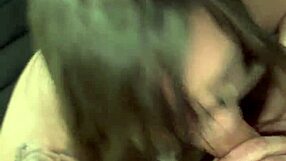 Brunette MILF with big natural tits in hot homemade action