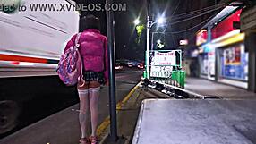 I'm a public whore flashing in miniskirt