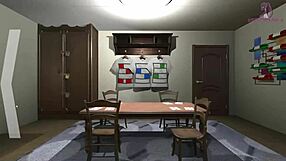 Escaping the lustful doll room, huge boobs get wild in intense hentai action