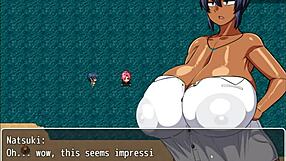 Tanned Girl Natsuki in Hentai Game Happy Ending