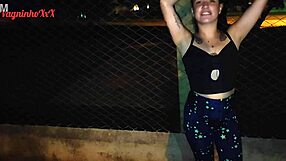 Hot skinny girl pisses and flashes beautiful ass in public park!