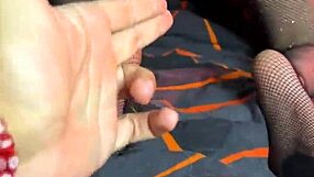 Suck That Dick In Stockings While Getting Fingered Hard!