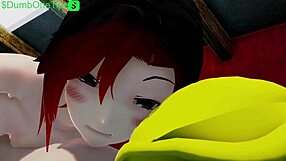 ruby and glinda in a surprising futanari hentai encounter from rwby