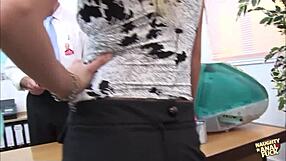 Racy Blondes Bent Over for Deep Anal in Office Interview