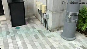 Public pool MILF in tiny bikini masturbates openly