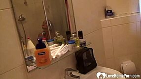 Beauty In The Shower Pleasures Herself Quietly