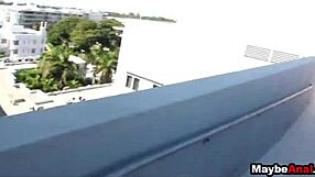 Amateur brunette Evelyn Lacie experiences first anal sex, getting tight asshole fucked deeply in detailed scene