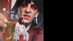 bisexual sissy male exposed naked while peeing and swallowing