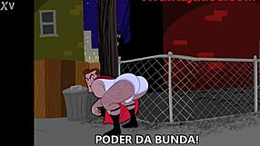 gay cartoon hero with big ass gets dominated