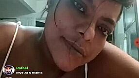 brazilian bbw does a fun teaser on webcam for the third time.