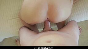 horny stepsister grinds ass on stepbro's cock with lust