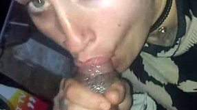 does the blonde slut go deep for that big cock?