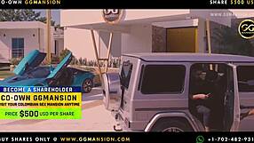 dildo drives wild action between brunette and blonde lesbians