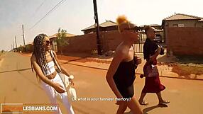 African Lesbians in Hot Amateur Ebony BFFs Revenge Threesome