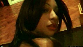 Tiny Trisha bends over for interracial hardcore fucking.