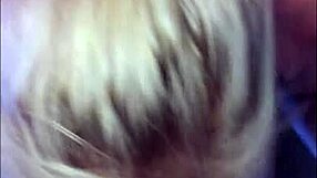 Amateur Blonde Girlfriend Gives Blowjob to Friend's Big Monster Cock, Receiving Homemade Cumshot.