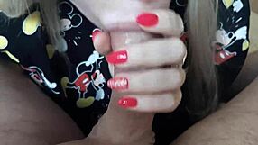 Young blonde Miki Mouse gives great blow job and foot fetish scene