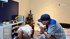 dona de casa welcomes the naughty repairman for outdoor fun.