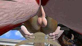 Wow, big tits and monster cock in furry yiff!