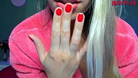 Blonde Strips And Masturbates In Quick Challenge