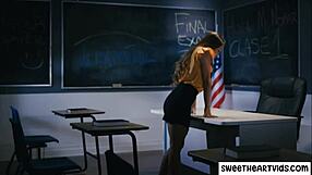 teacher licks colleague's pussy in classroom