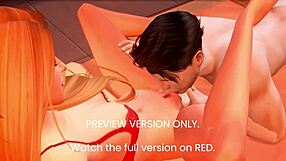 3D animated video with Blake Lively in erotic hentai style
