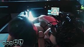 3D animated threesome with a shemale and two ladies