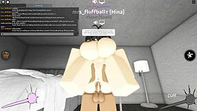 Big black cock penetrates whore in doggy style in Roblox game