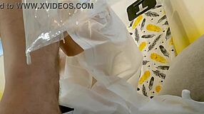 Super hot blonde femdom makes big cock guy cum multiple times!