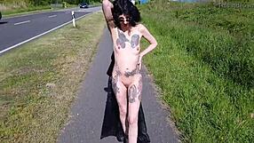 Slut Lucy Ravenblood Walks Nude On Public Road