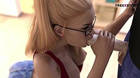 Aby's Reward: Handjob And Blowjob For Alex's Handy Work